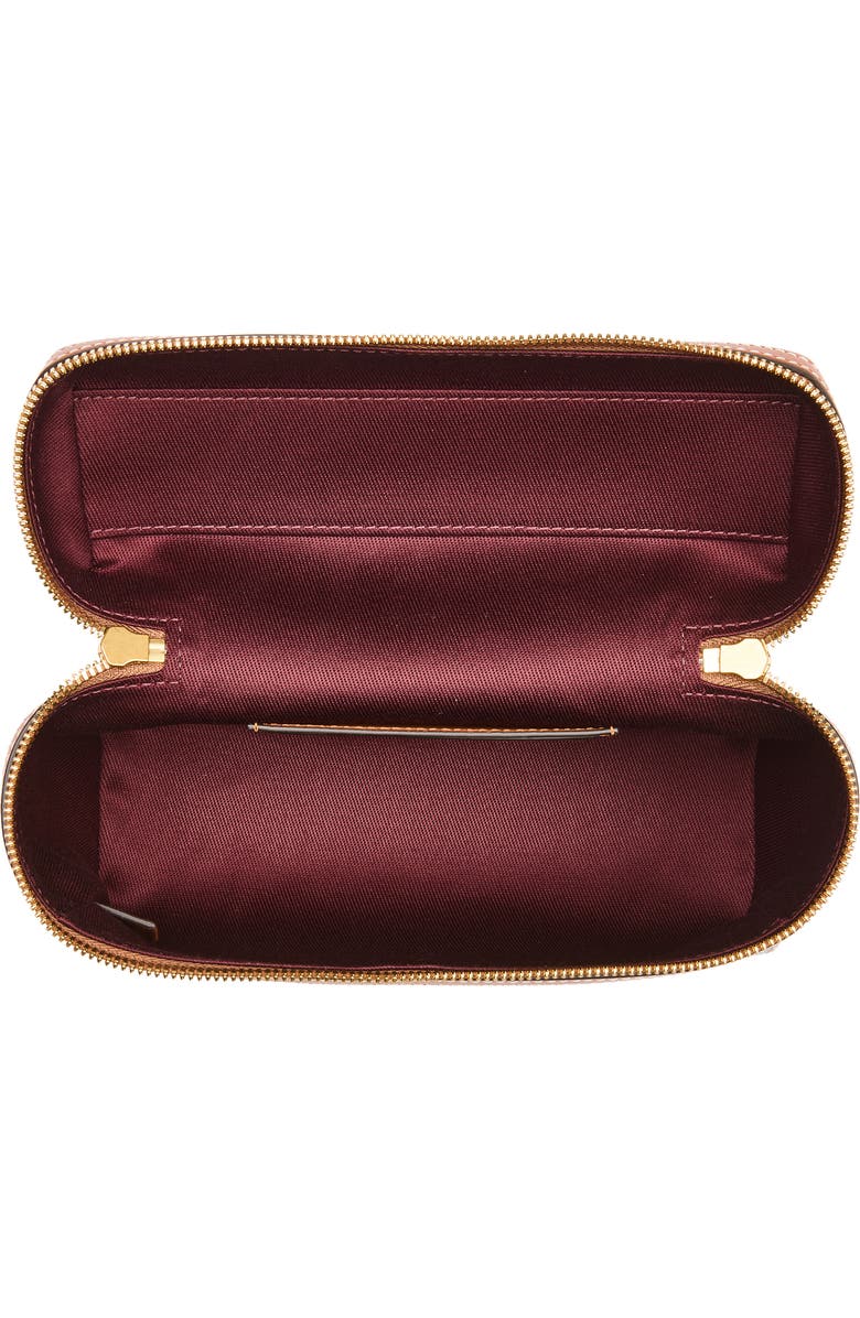 Burberry Check Coated Canvas Vanity Case, Alternate, color, Vntg Chk/ Briar Brown