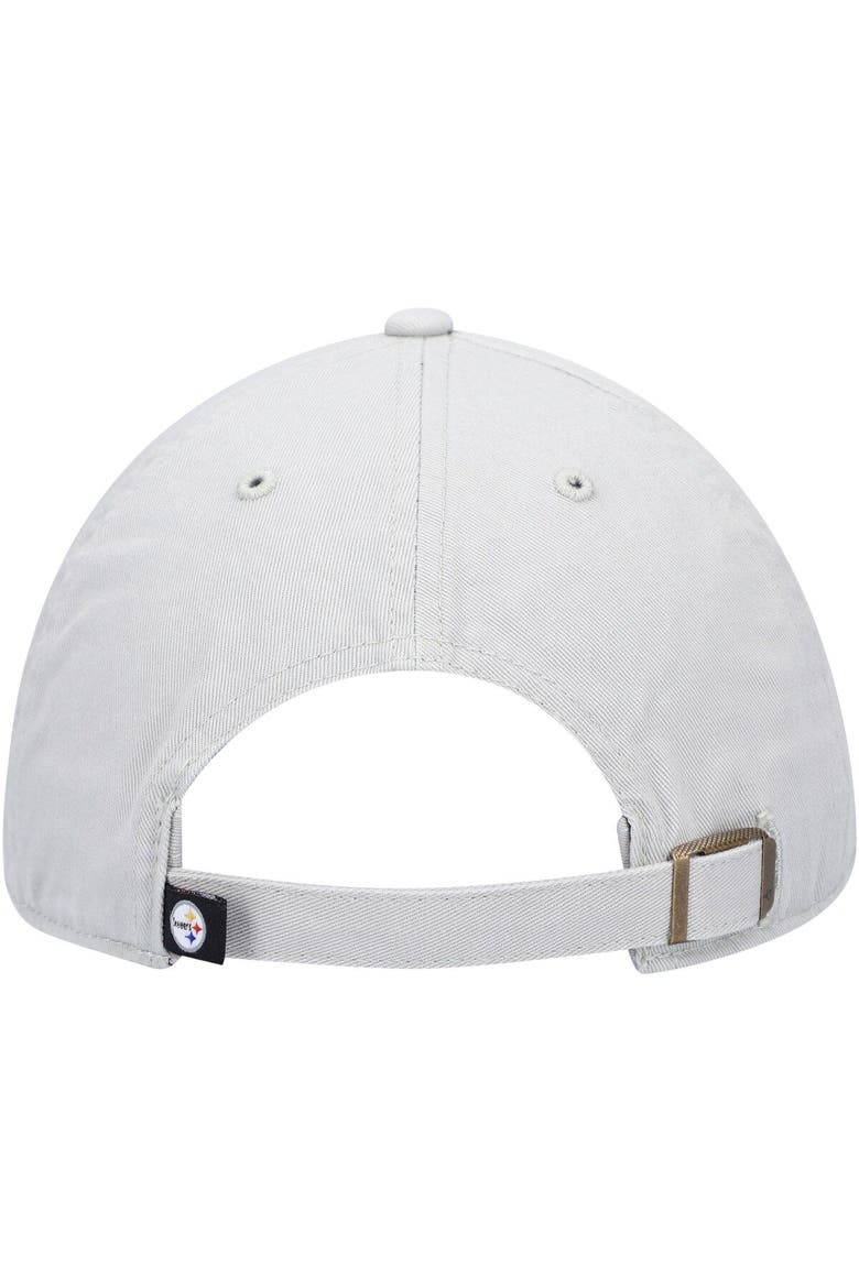 Men's '47 Gray Pittsburgh Steelers Clean Up Adjustable Hat, Alternate, color, Gray
