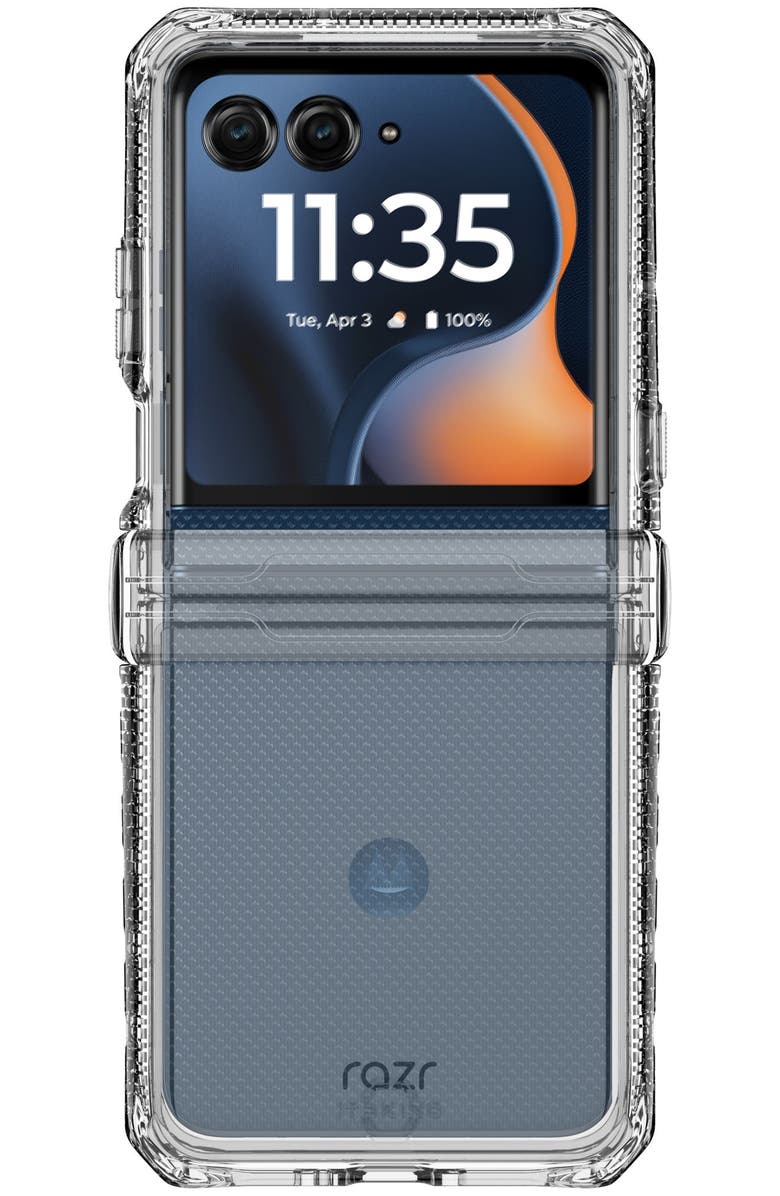 ITSkins Hybrid_R Clear Case for Motorola Razr, Main, color, Clear