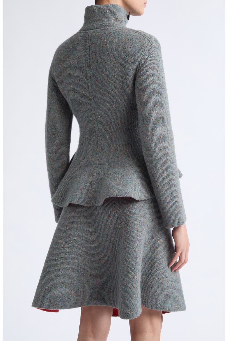 Capucine Wool Donegal Sweater Jacket, Alternate, color, BLUE MULTI