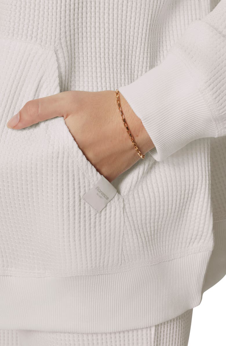 Florence by Mills Oversize Thermal Zip Hoodie, Alternate, color, Jet Stream