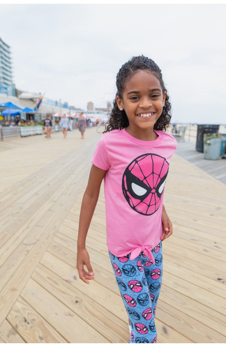 Marvel Spider-Man T-Shirt & Leggings Set, Alternate, color, Spider-Man Pink