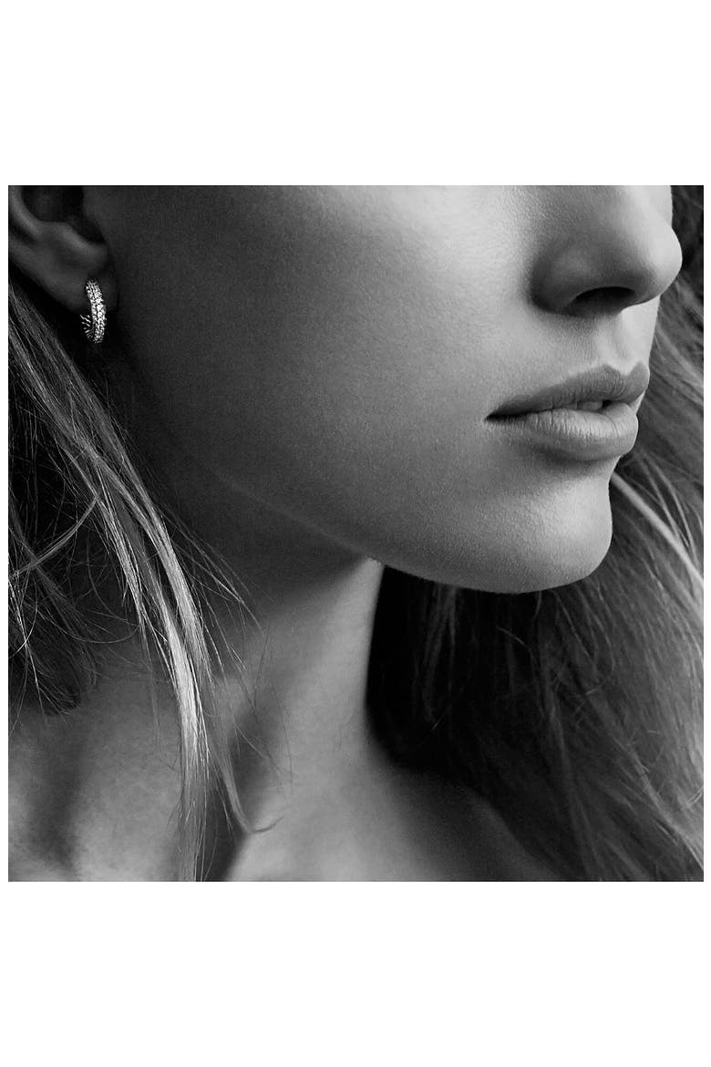 Petite Pavé Earrings with Diamonds in 18K Gold, Alternate, color, GOLD