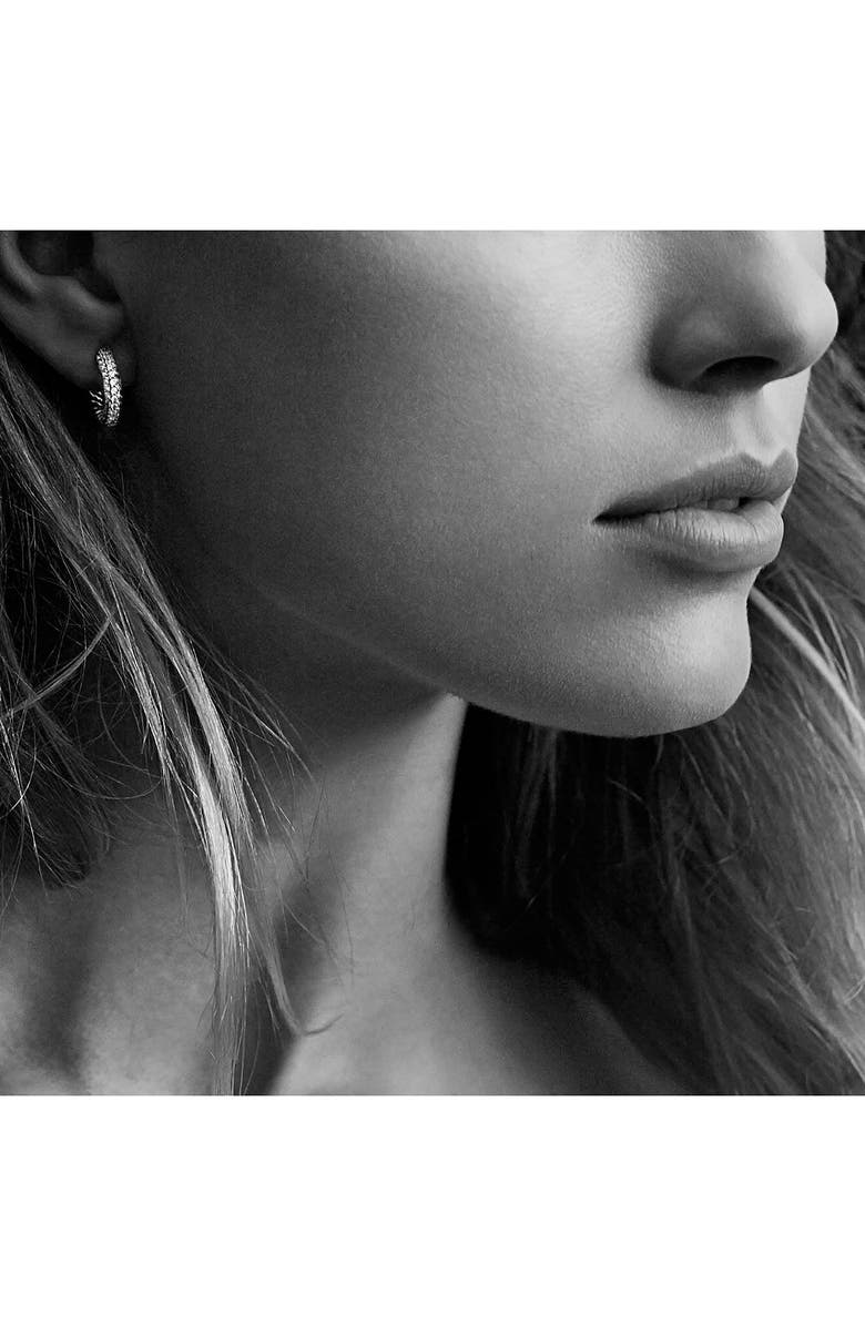 David Yurman Petite Pavé Earrings with Diamonds in 18K Gold, Alternate, color,