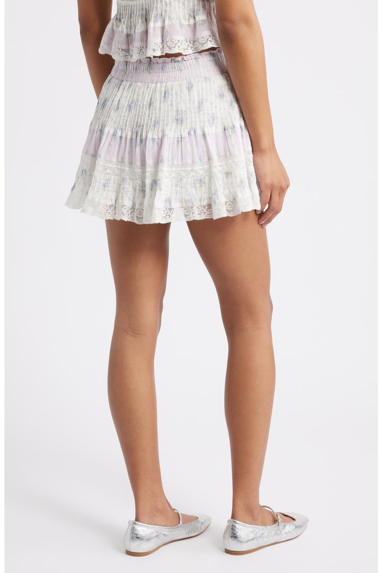 Gloriana Lace & Ruffle Miniskirt, Alternate, color, LILAC VANILLA