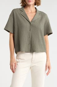 DR2 by Daniel Rainn Short Sleeve Knit Button-Up Shirt