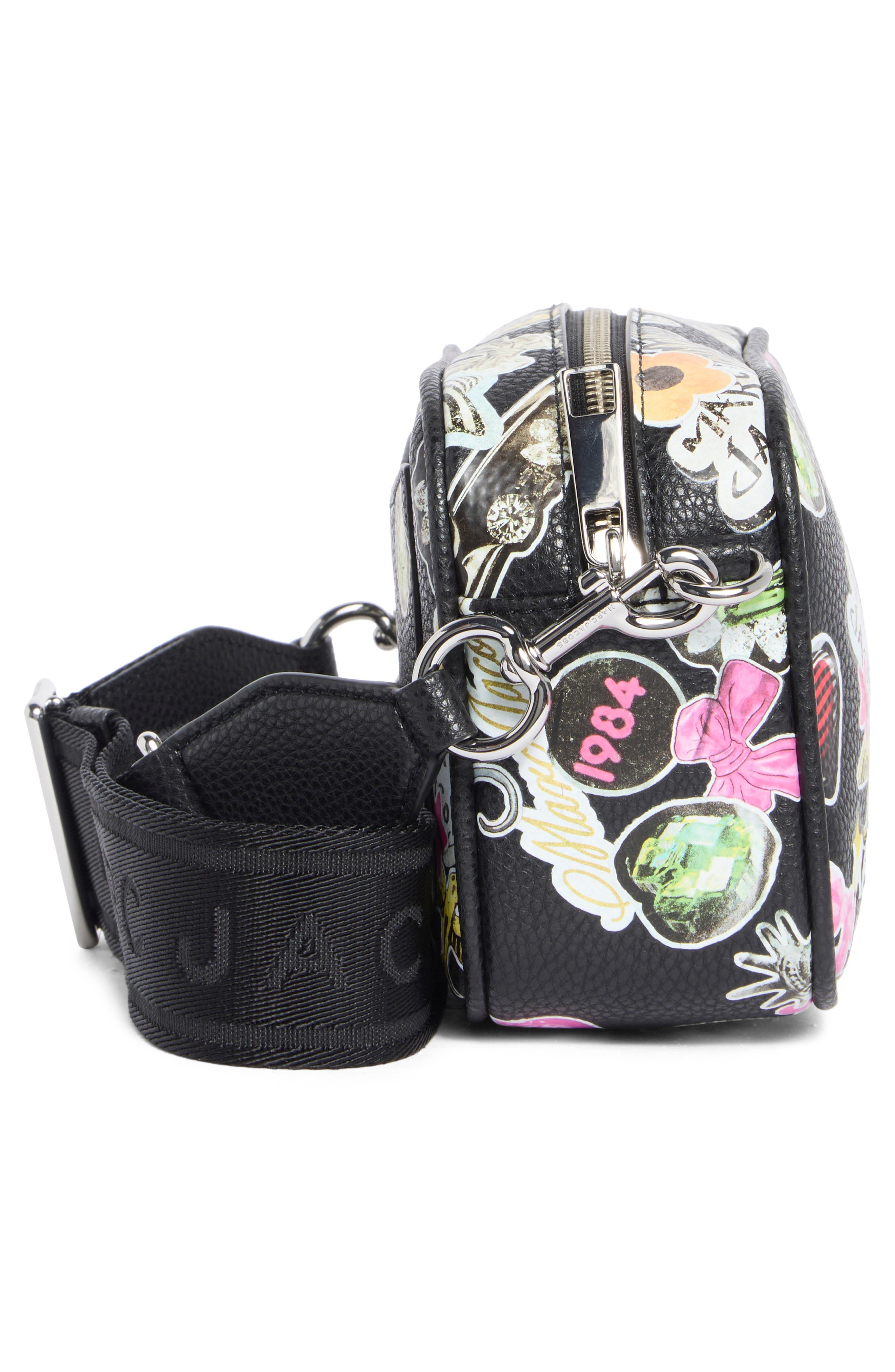 Marc Jacobs Sticker Bold Flash Camera Bag, Alternate, color, Black Multi