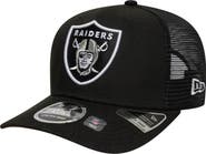 New Era Men's New Era Black Las Vegas Raiders Main Trucker 9SEVENTY Stretch-Snap Hat