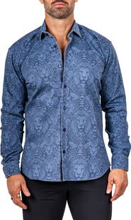 Maceoo Fibonacci Marthy Contemporary Fit Button-Up Shirt