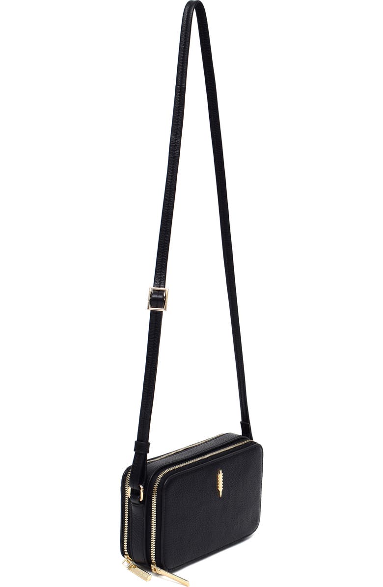 Thacker Riley Leather Crossbody Bag, Alternate, color, Black
