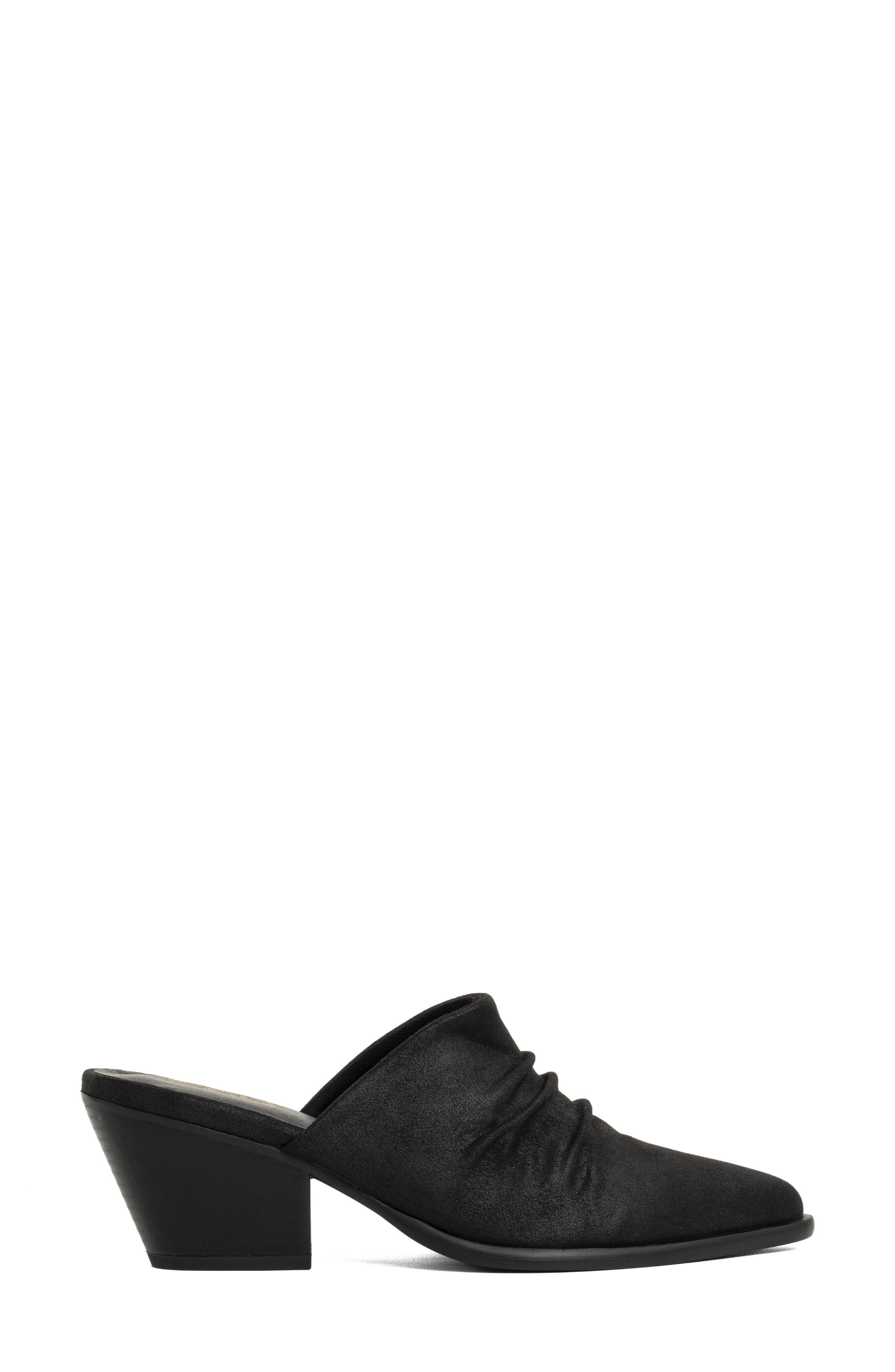 SHUSHOP Nicky Pointed Toe Mule, Alternate, color, Black Suede
