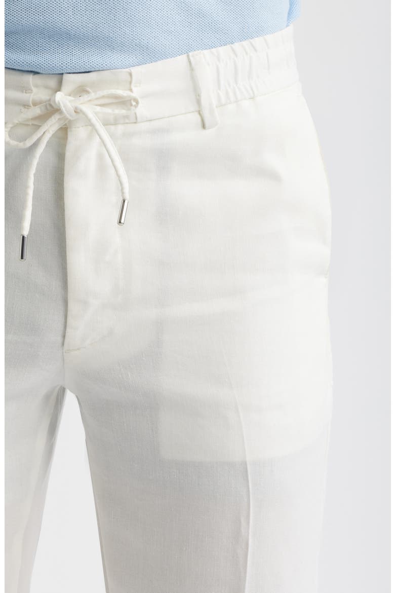 Kane Linen Blend Drawstring Pants, Alternate, color, WHITE