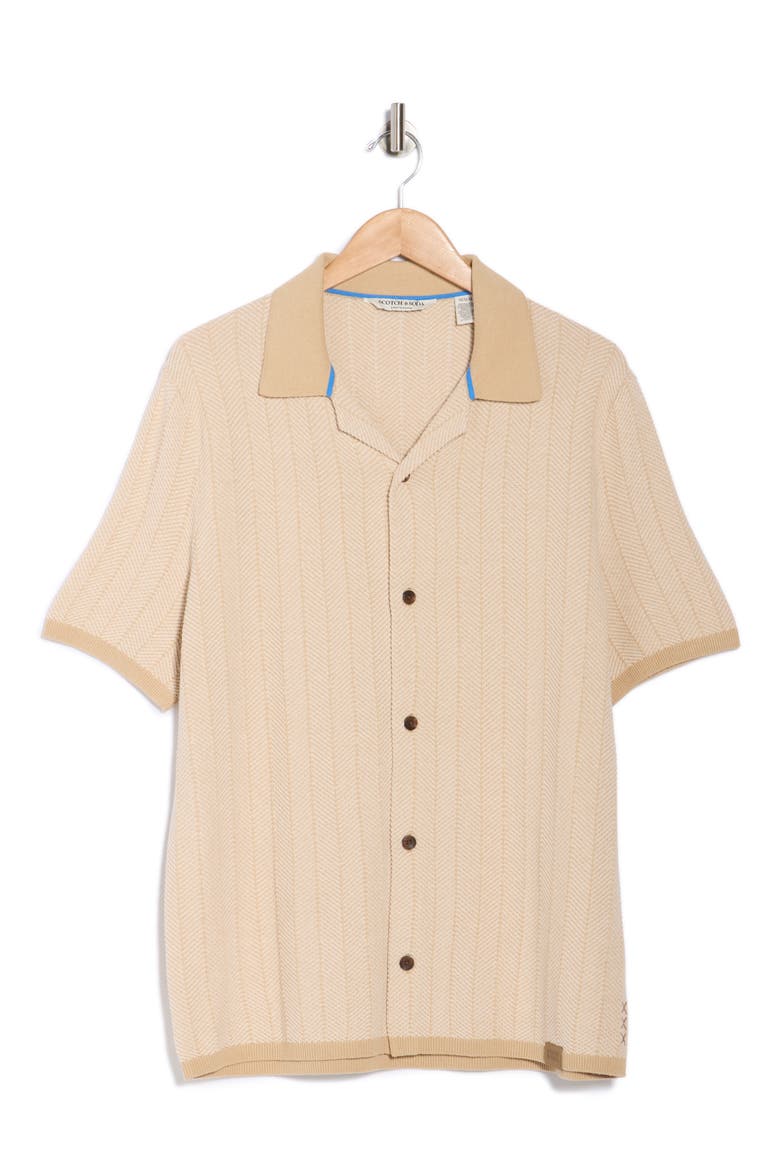 Button-Up Sweater Polo, Alternate, color, TRAVERTINE