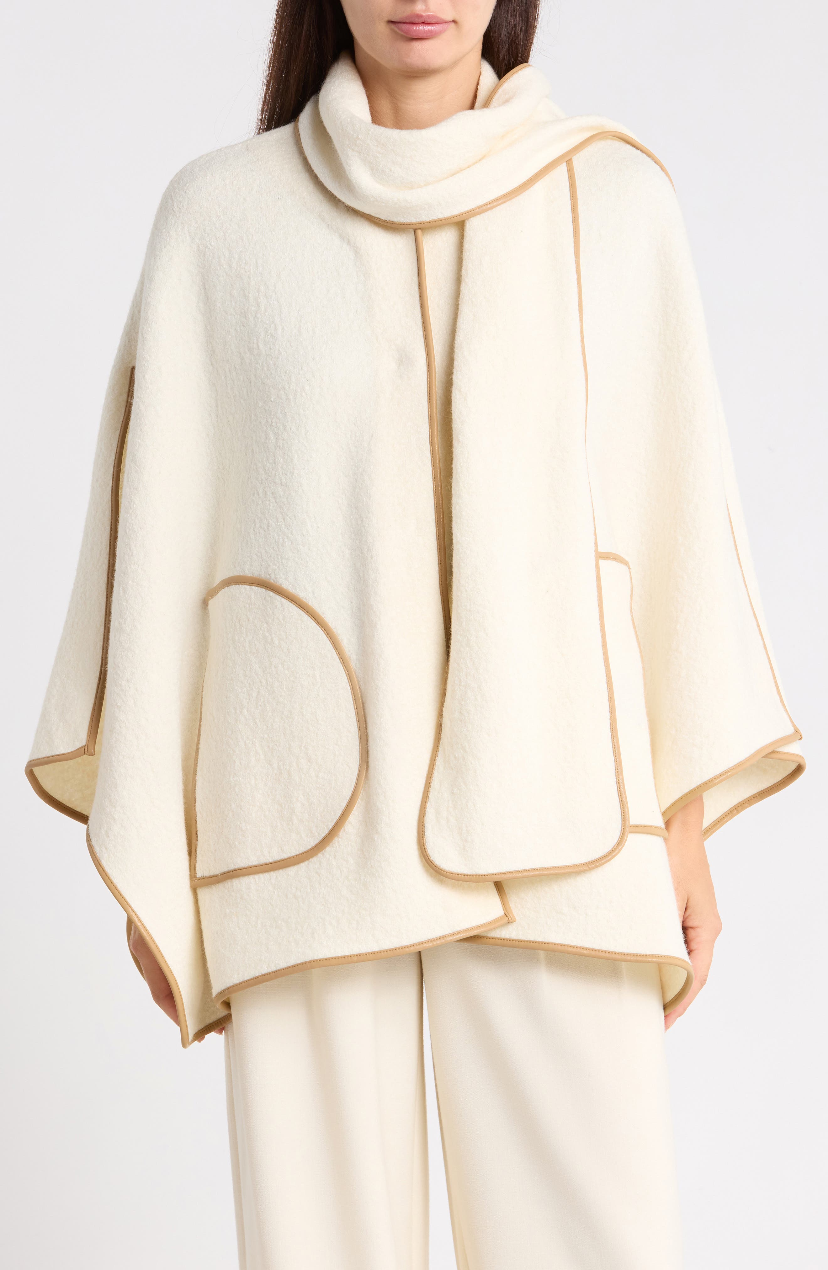Sabrina Poncho with Scarf Neck