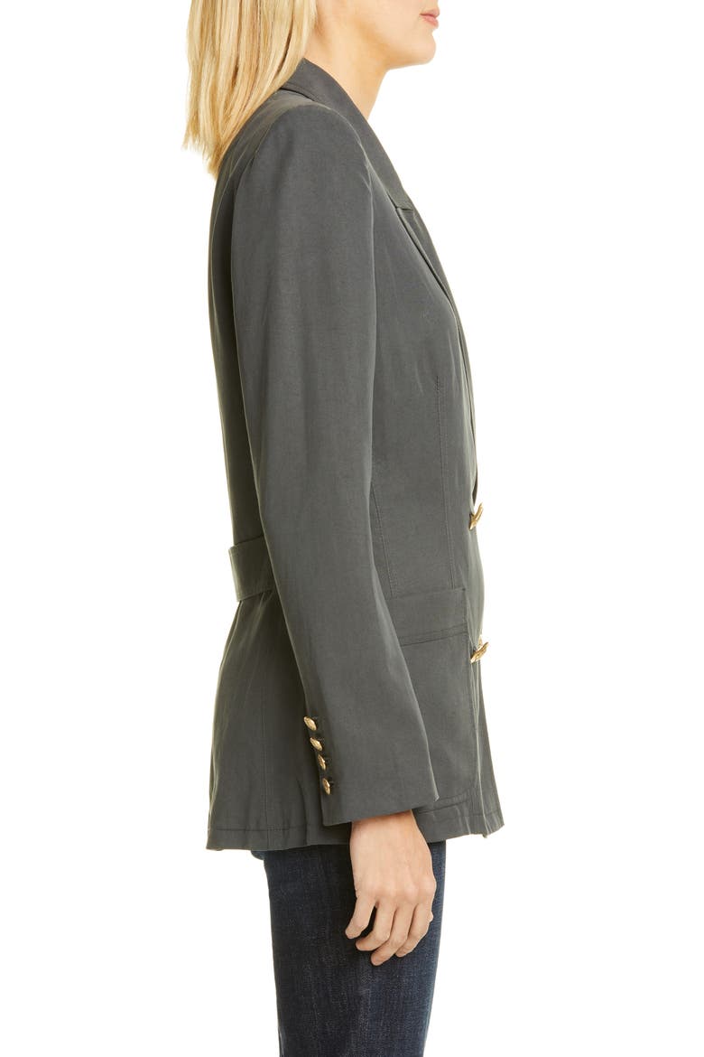 Unstructured Double Breasted Blazer, Alternate, color, SLATE