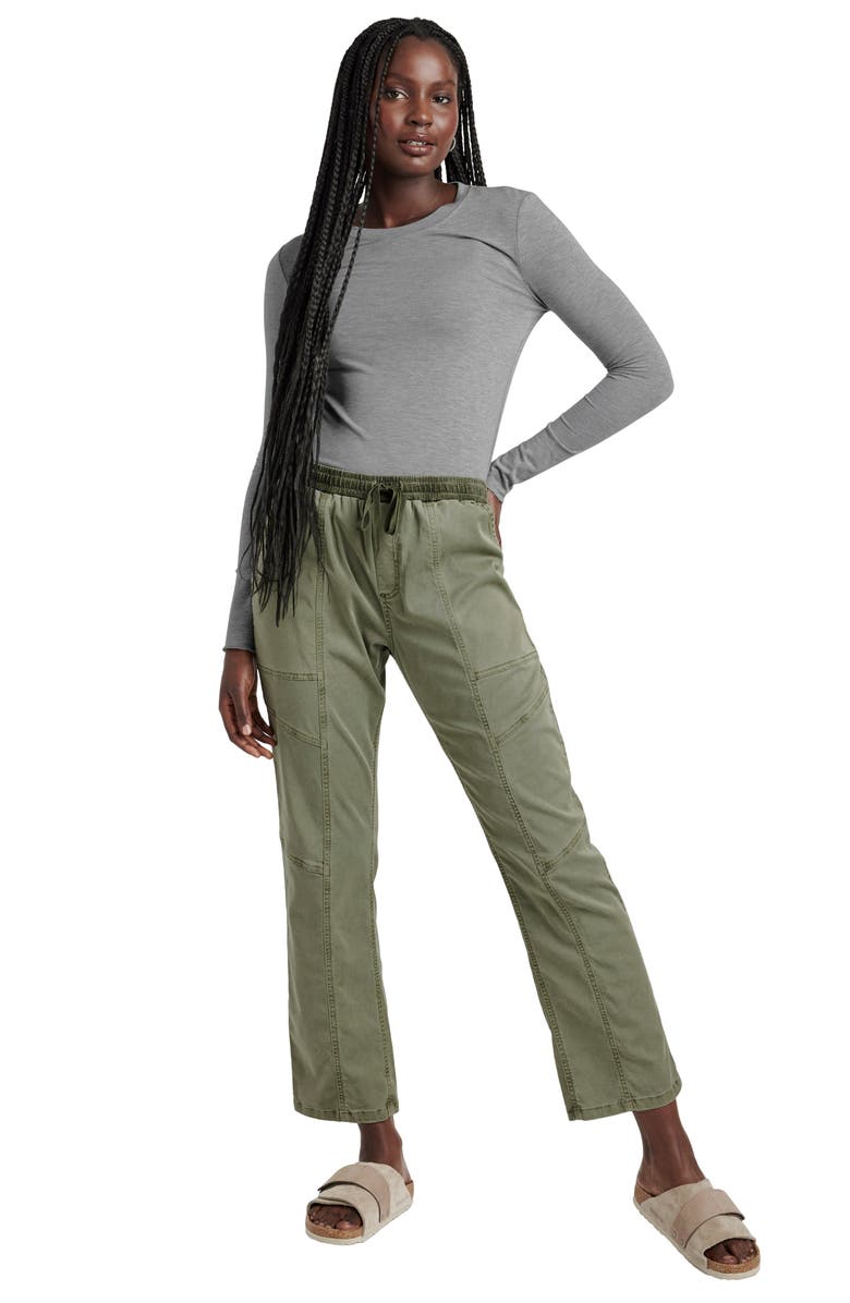 Splendid Stripe Long Sleeve Tee, Alternate, color, Tawny/H Fog Stp