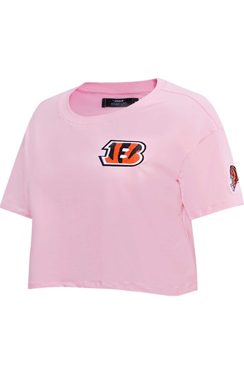 PRO STANDARD Women's Pro Standard Pink Cincinnati Bengals Cropped Boxy T-Shirt, Alternate, color, Pink