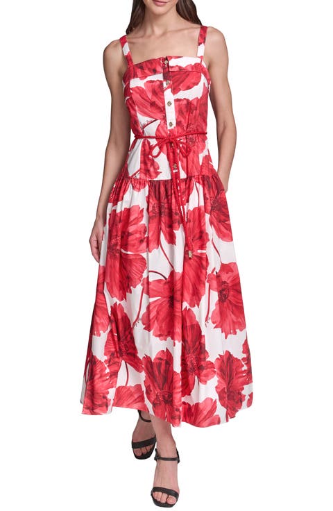 Floral Print Sleeveless Dress