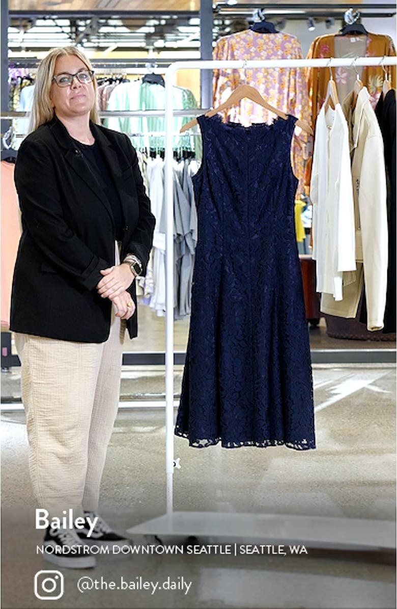 Lace Fit & Flare Midi Dress, sales video thumbnail