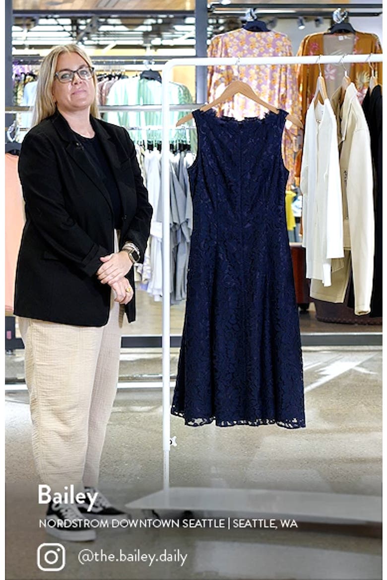 Lace Fit & Flare Midi Dress video