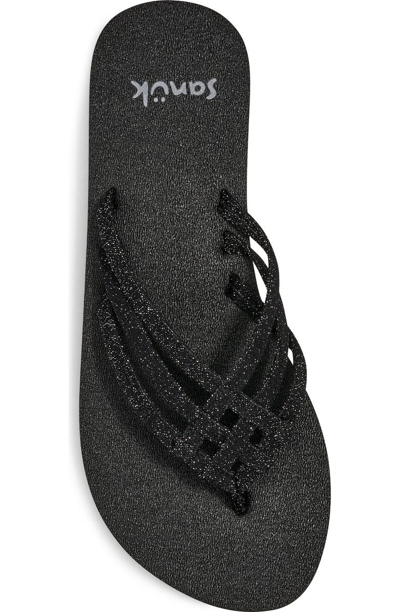 Sanuk Yoga Sandy II Flip Flop, Alternate, color, Black