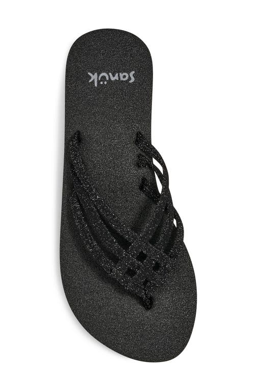 Sanuk Yoga Sandy Ii Flip Flop In Black