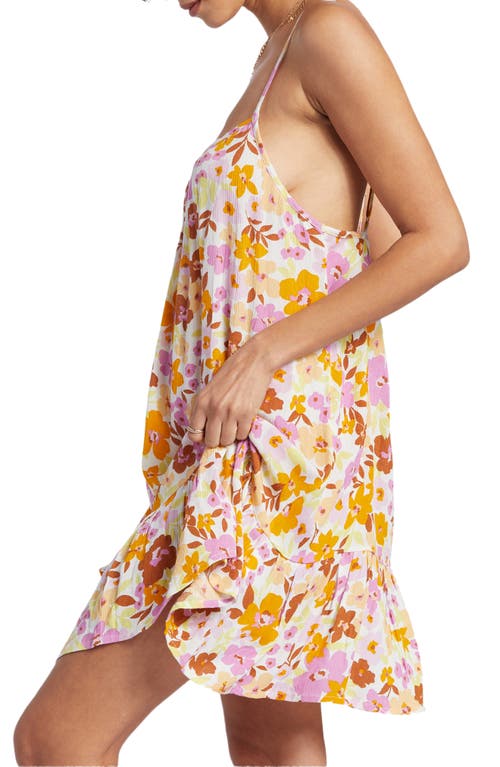 Shop Billabong Beach Vibes Floral Cover-up Dress In Salt Crystal Floral