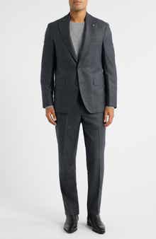 Montana Charcoal Grey Screen Weave Super 110s Wool Suit