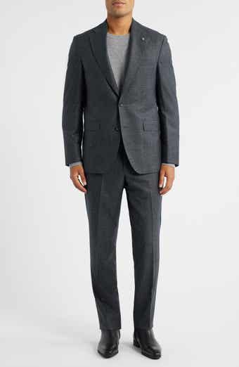 Montana Charcoal Grey Screen Weave Super 110s Wool Suit
