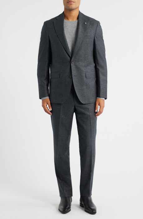 Montana Charcoal Grey Screen Weave Super 110s Wool Suit