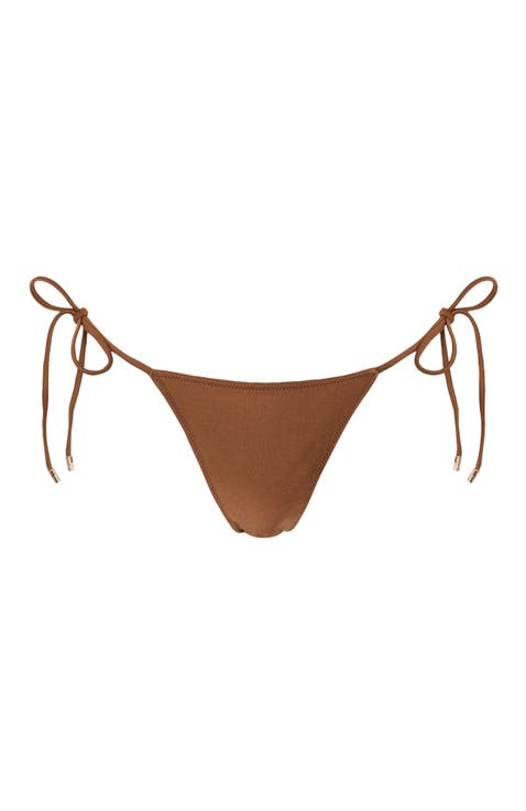Le Triangle Tie Side Pattern Bikini Bottom