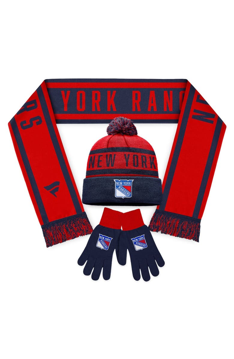 FANATICS Unisex Fanatics Branded New York Rangers Winter Essentials Combo Set, Main, color,