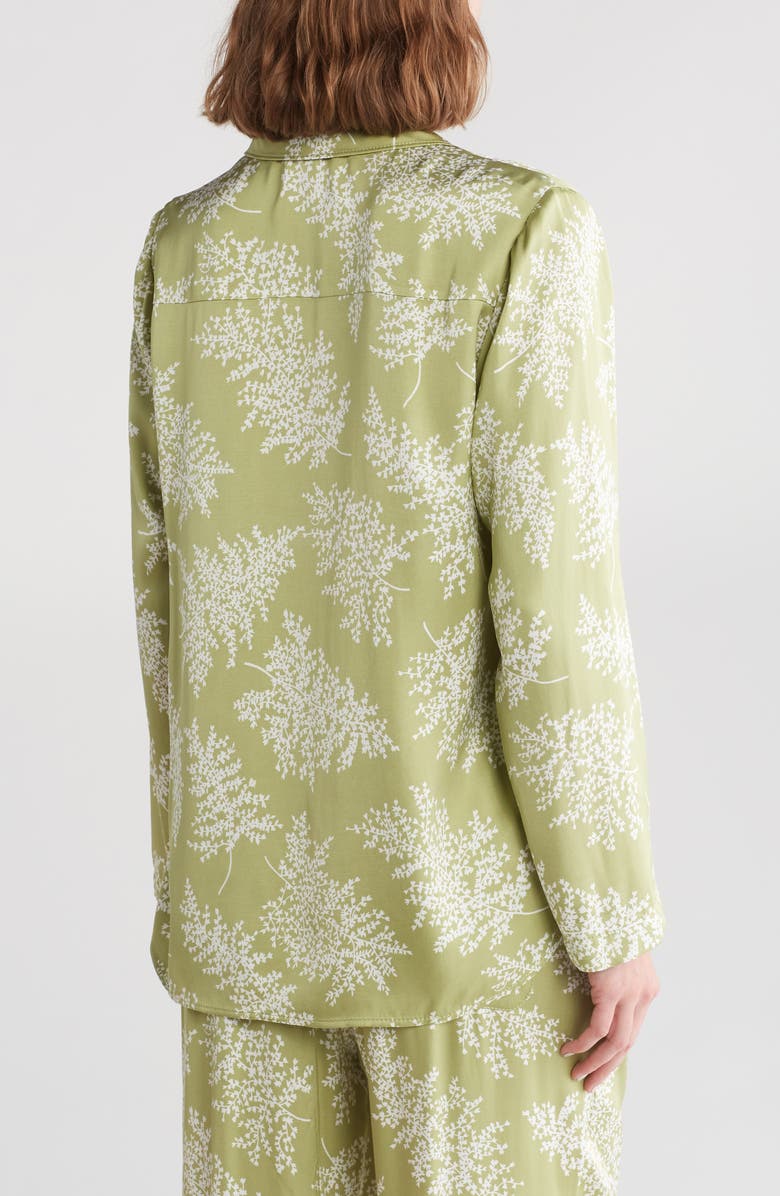 Rebecca Taylor Fleur Silk Blend Button-Up Shirt, Alternate, color,