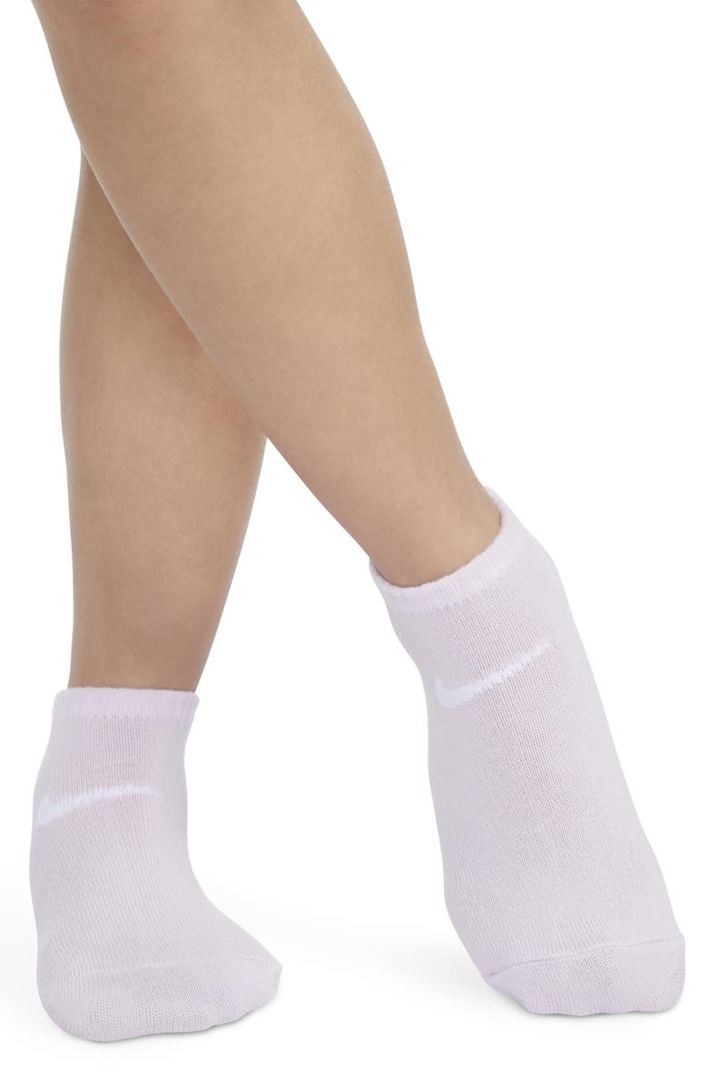 Nike Kids' Metallic Swoosh Cushioned Ankle Socks, Alternate, color, Doll