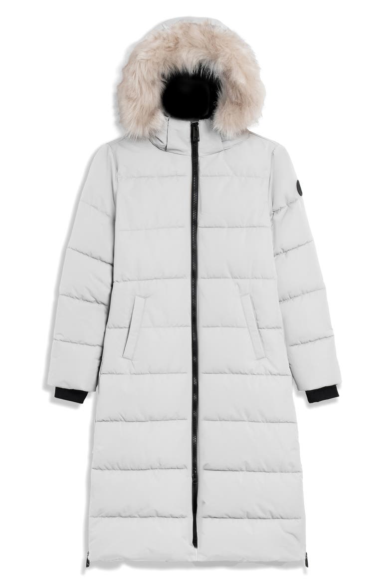 Winter Long Parka with Faux Fur Trim, Alternate, color, SNOW