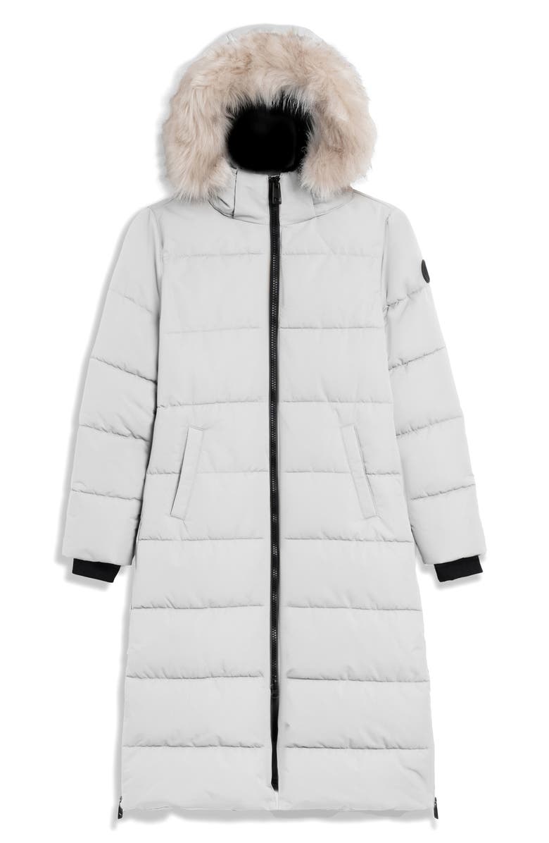 Noize Winter Long Parka with Faux Fur Trim, Alternate, color, Snow