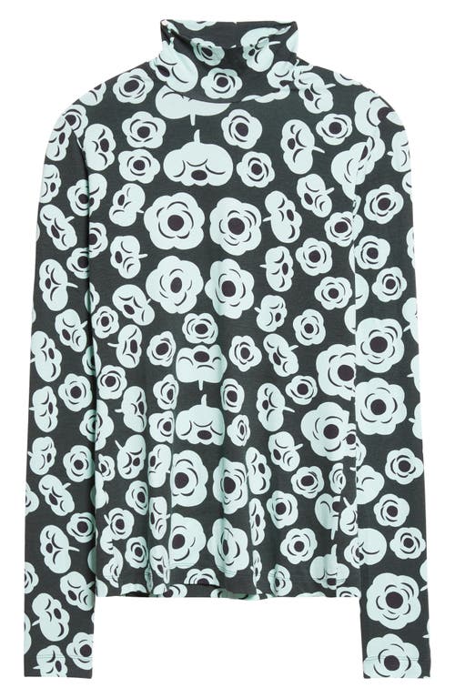 Marimekko Armas Tumma Floral Turtleneck Top In Green