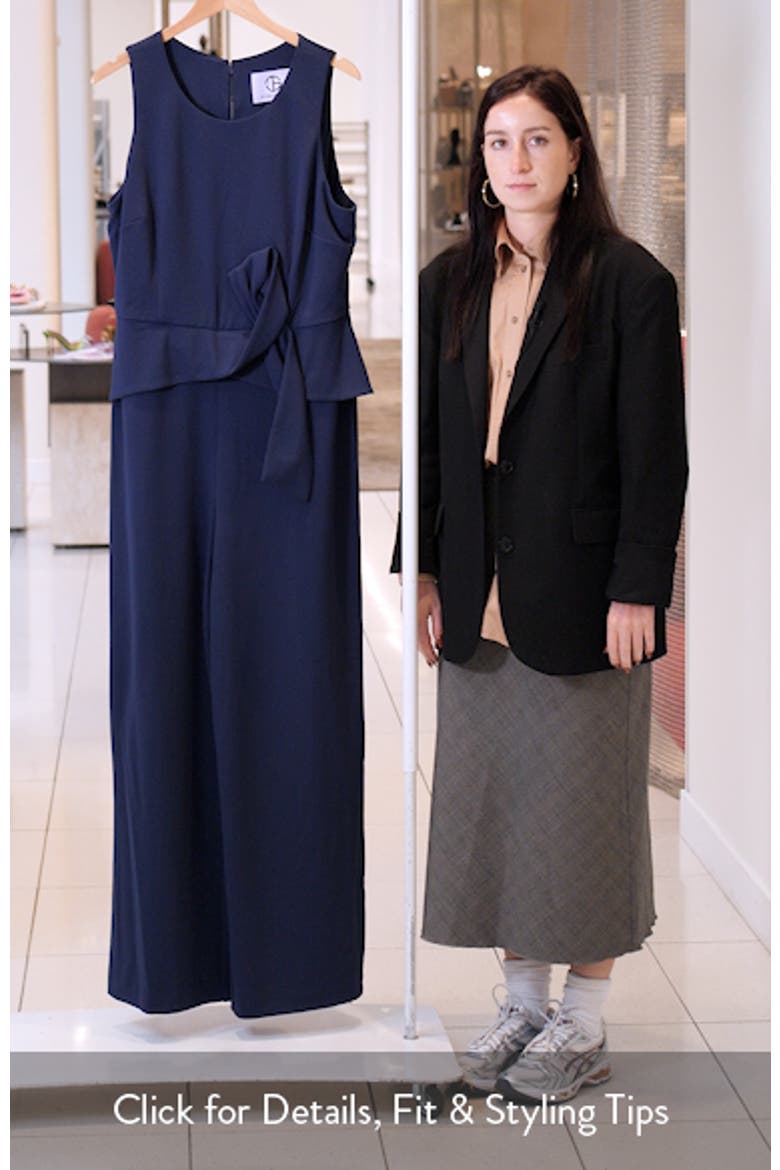 Calista Sleeveless Peplum Jumpsuit video