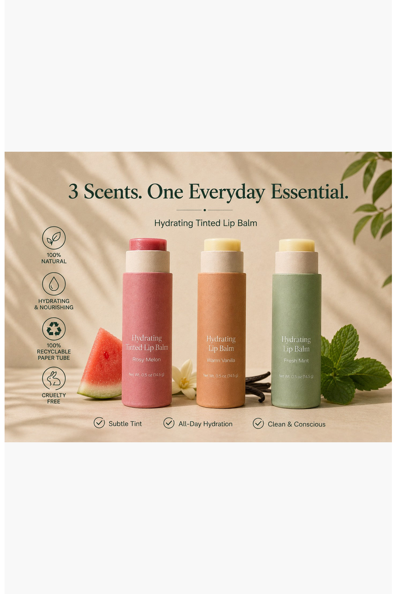 Oversized Rosy Melon Tinted Lip and Cheek Balm, Alternate, color, None