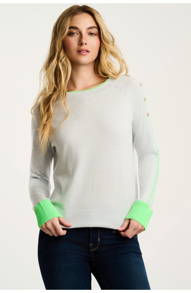 Lisa Todd City Chic Cotton Sweater, Main, color, Blue Ice