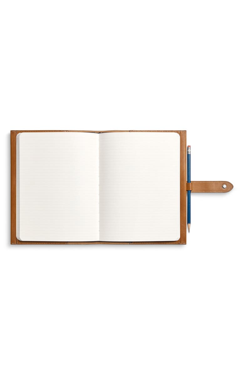 Shinola Snap Vachetta Leather Journal Cover, Alternate, color, Tan