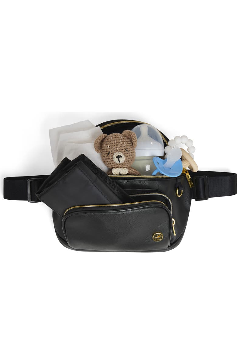 Huggies Signature Diaper Crossbody Bag, Alternate, color, Black