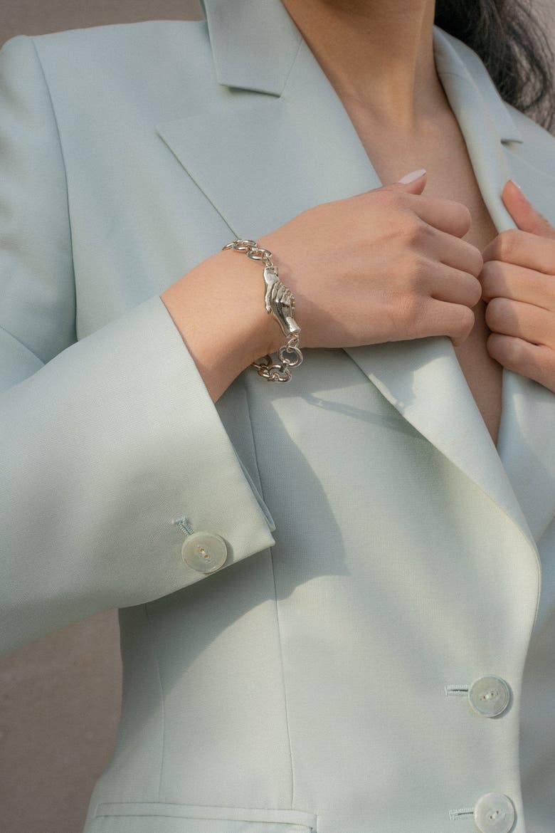 Gentlewoman's Agreement Bracelet, Alternate, color, Metallic Silver