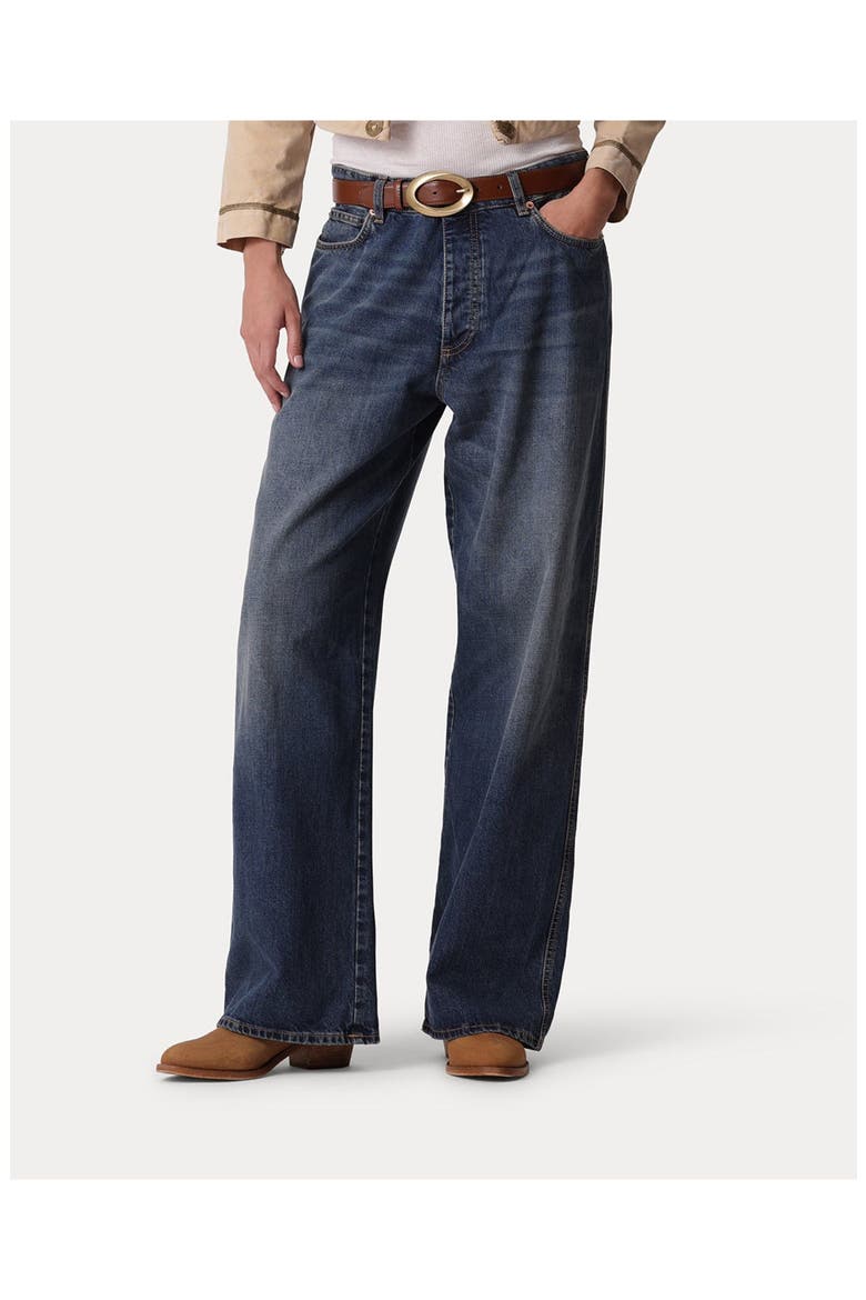 Jaron Denim Low Wide Leg Pants, Alternate, color, Stone Wash