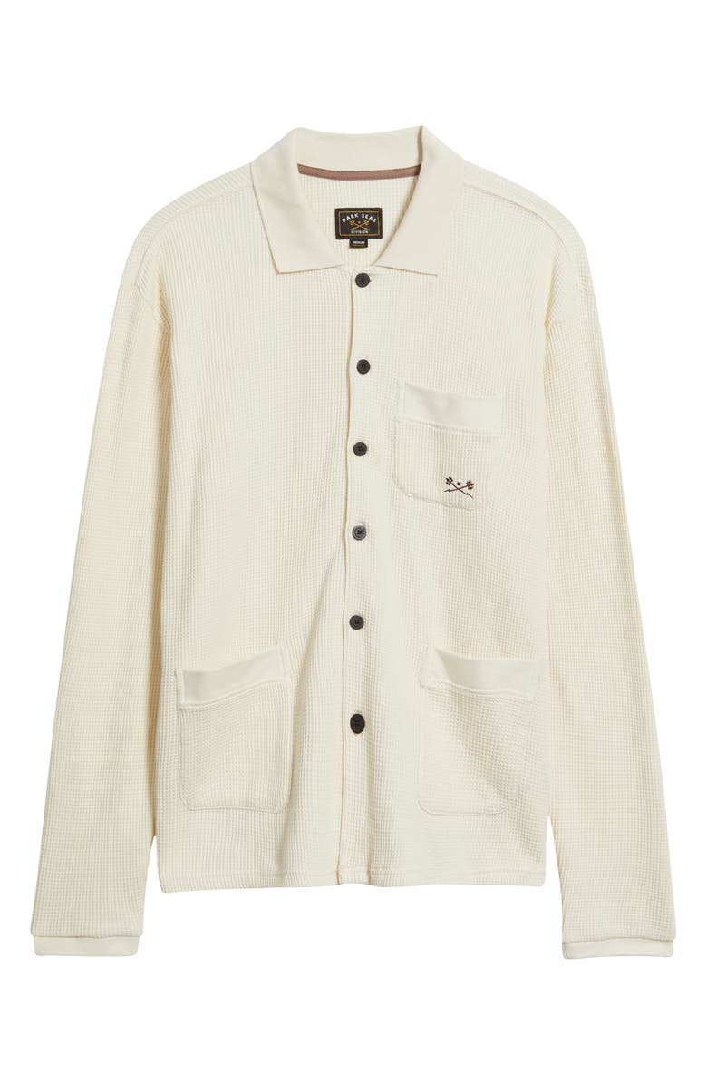 DARK SEAS Delano Cotton Thermal Button-Up Shirt, Alternate, color, Off White