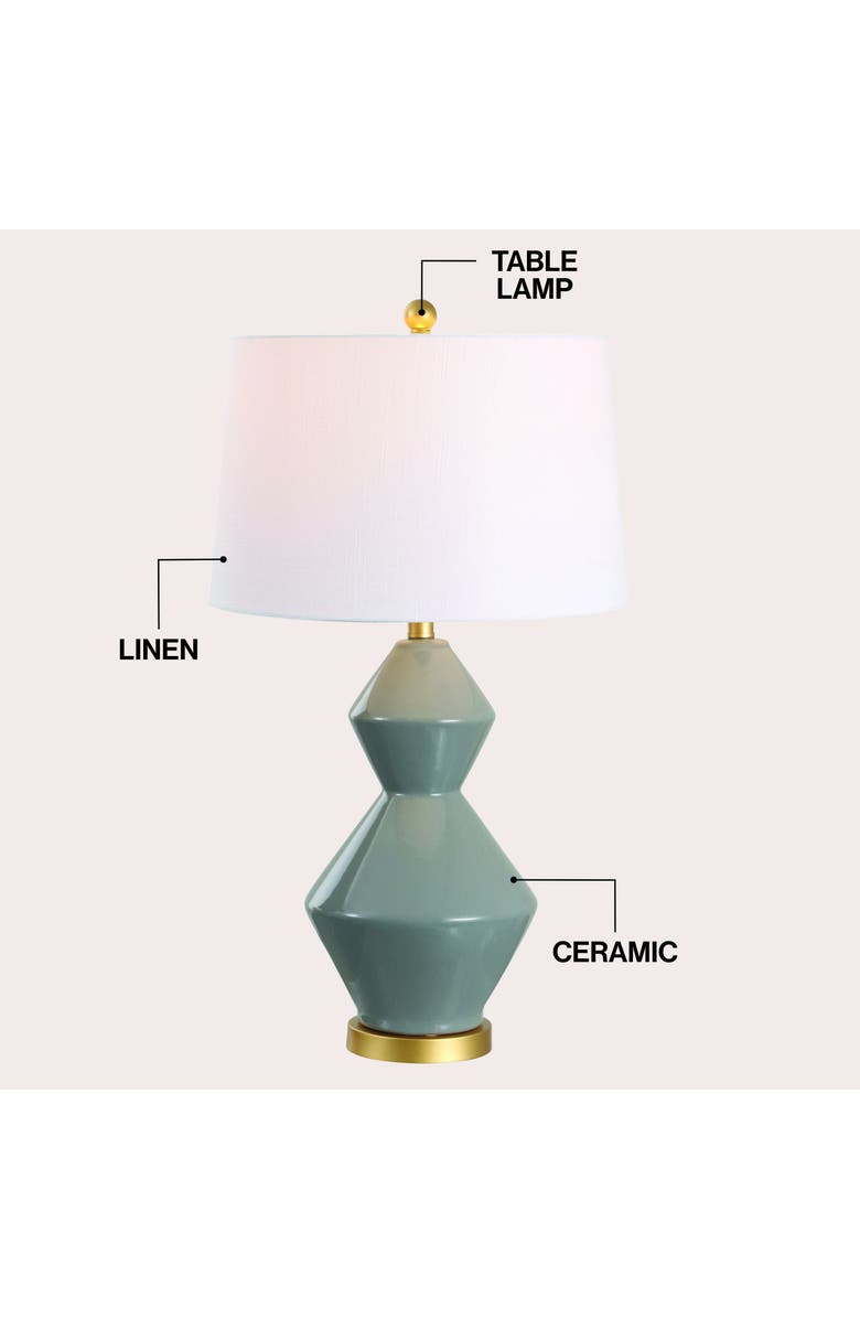 JONATHAN Y Alba 29" Geometric Ceramic/Metal LED Table Lamp, Alternate, color, Gray