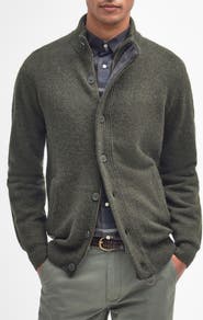 Barbour Elbow Patch Wool Cardigan