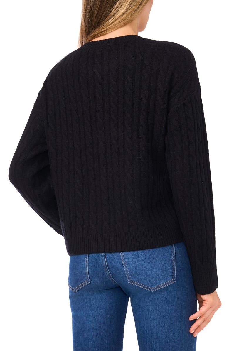 Ted Baker Embroidered Sweater, Alternate, color, Rich Black