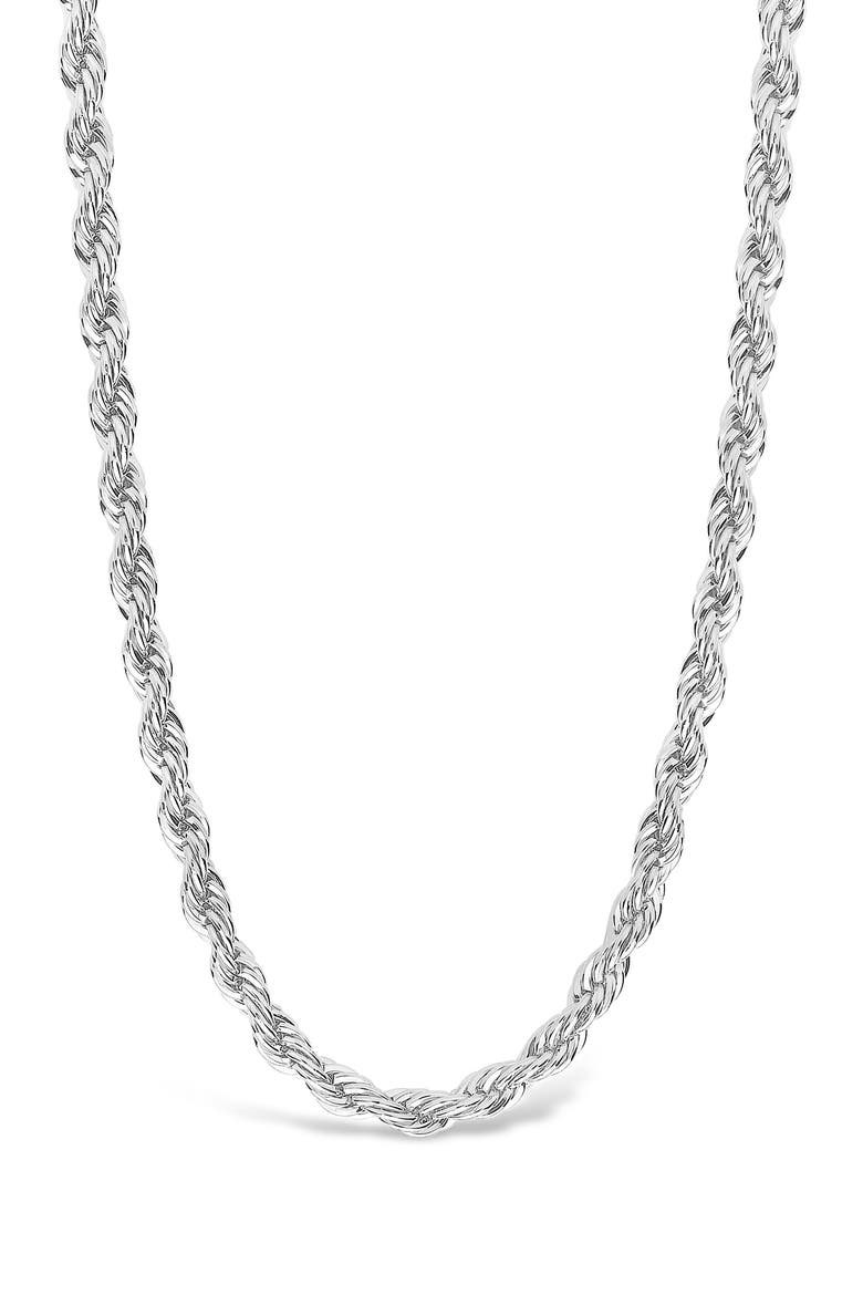 Rope Twist Chain Necklace, Alternate, color, SILVER