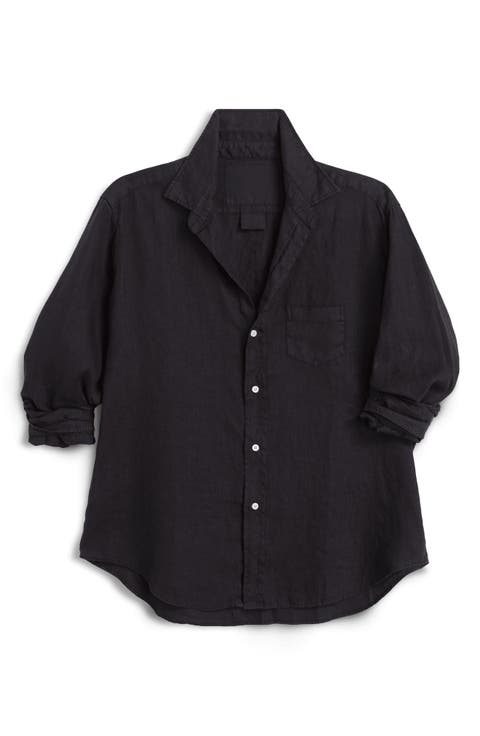 Relaxed Linen Button-Up Shirt